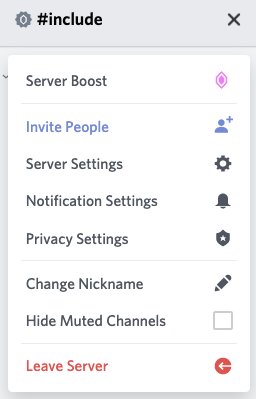 Server Settings